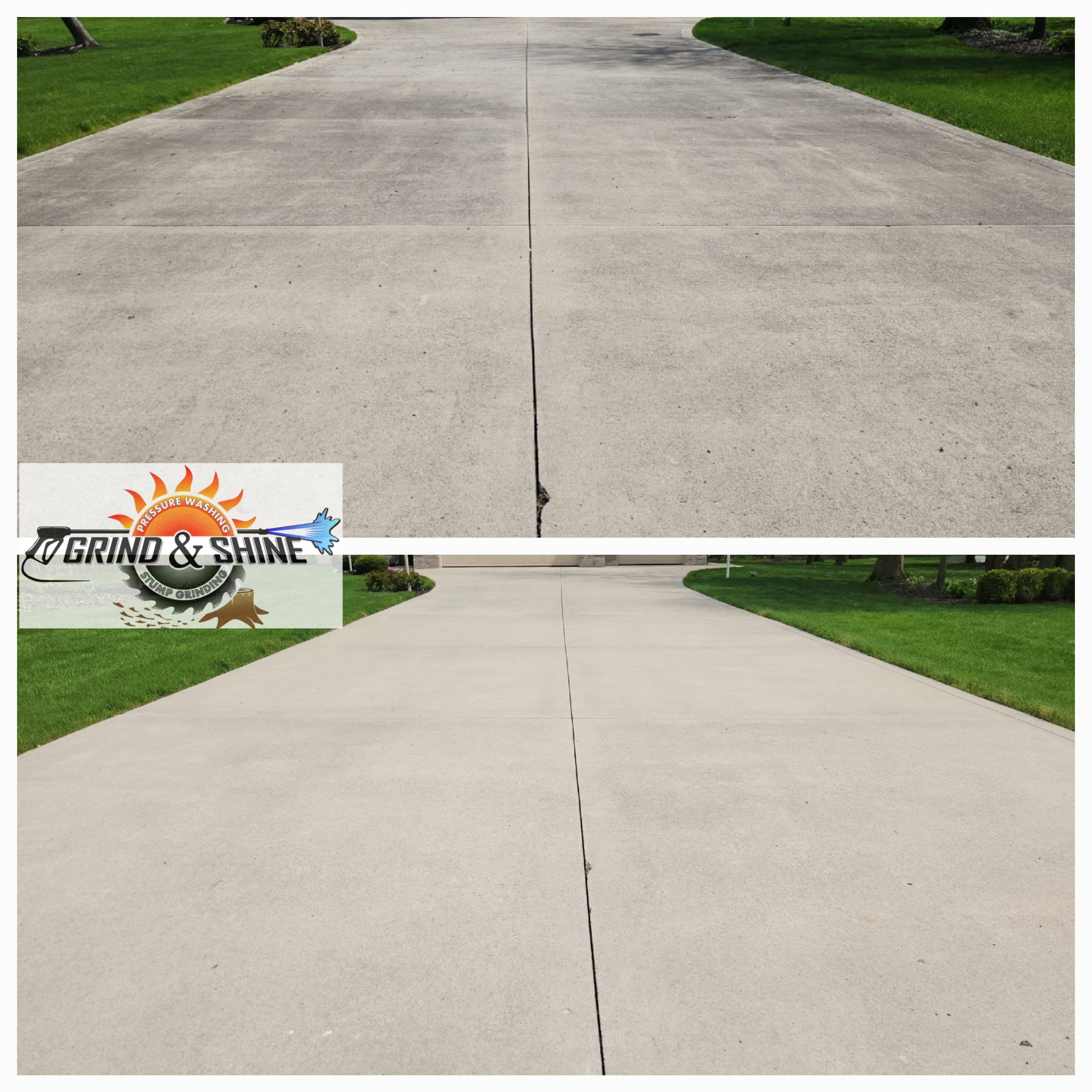 Grind & Shine Soft Washes Jani's House and Pressure Washes Concrete in Hoagland!