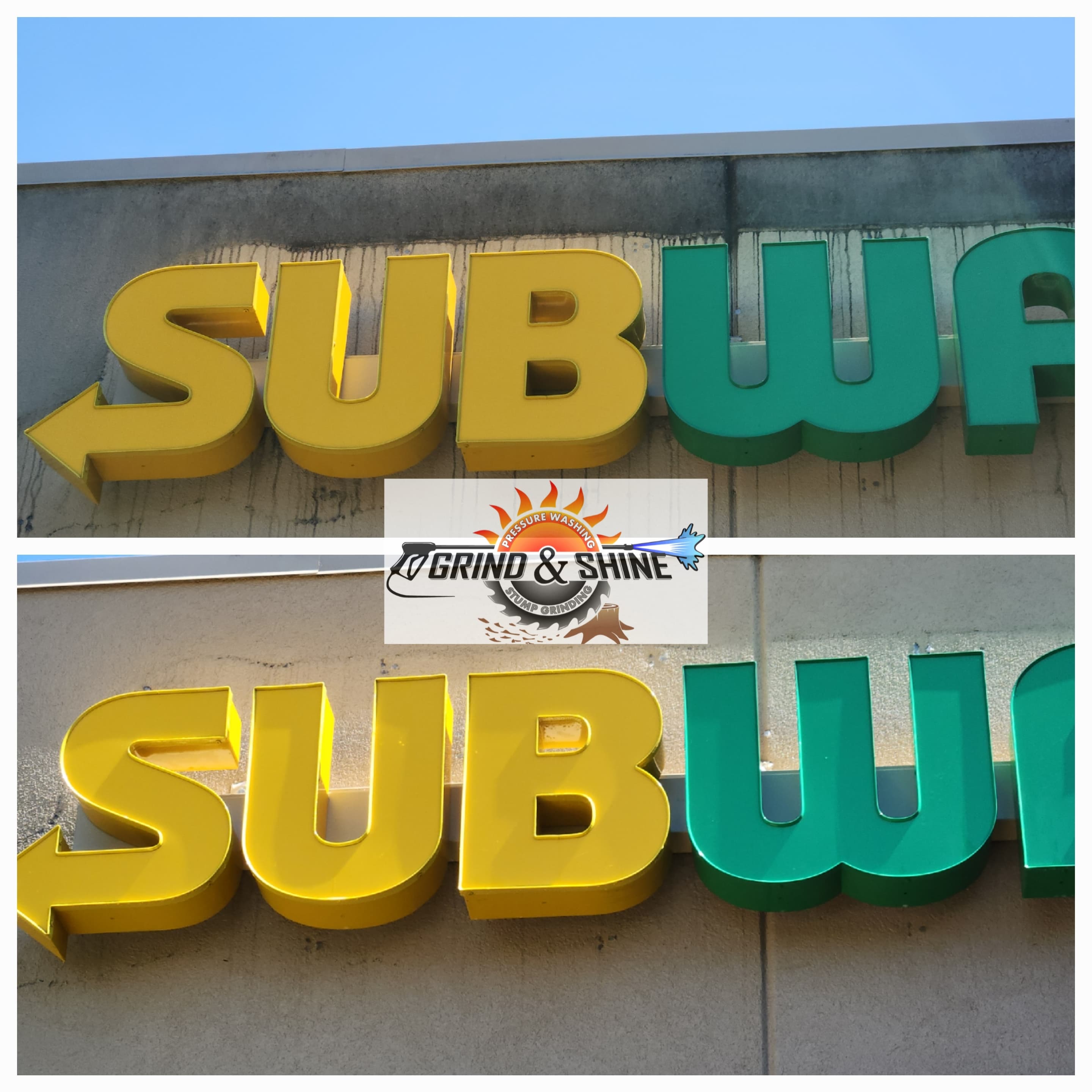 Grind & Shine Softens Up Huntington Subway's Signage Woes!