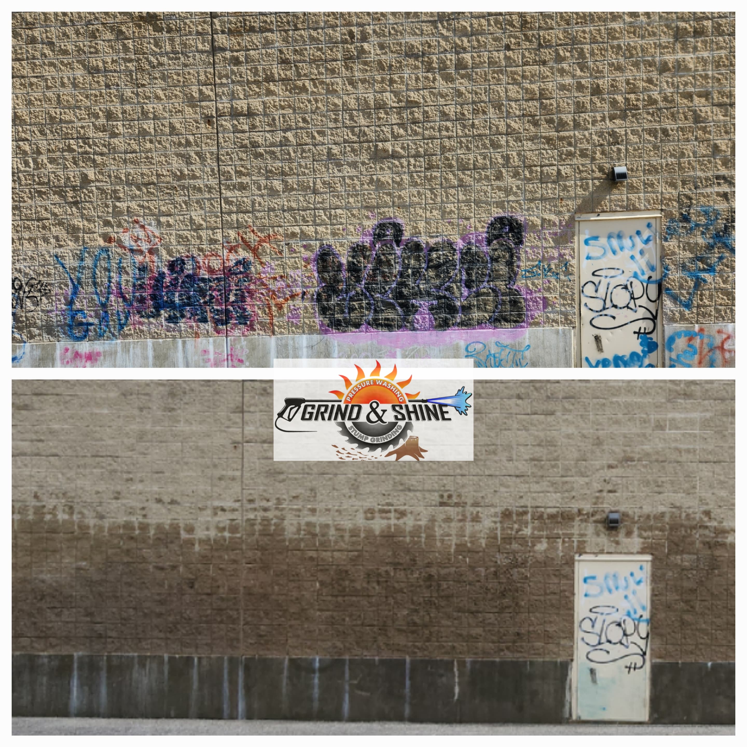 Grind & Shine to the Rescue: Large Graffiti Removal in Fort Wayne, Indiana