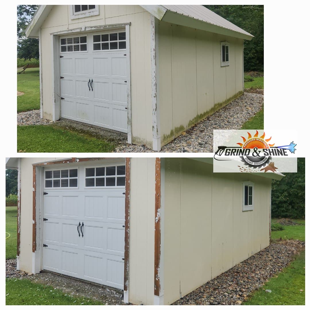 Softwashing Project in Monroeville, IN - Shed Cleaning