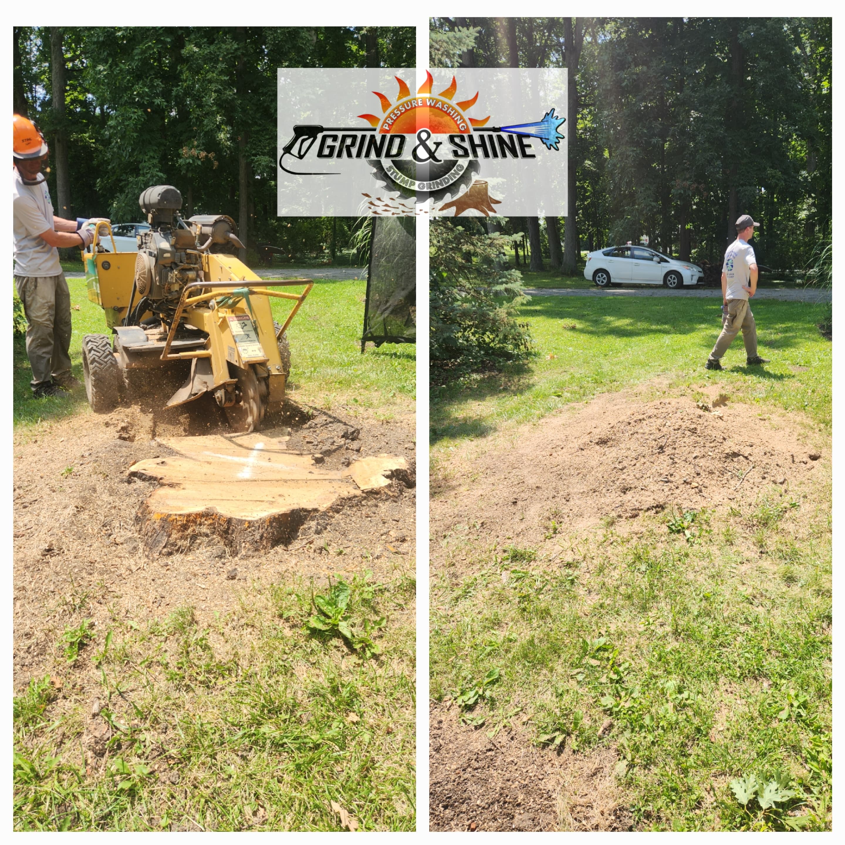 Stump Grinding Transformation in New Haven, Indiana